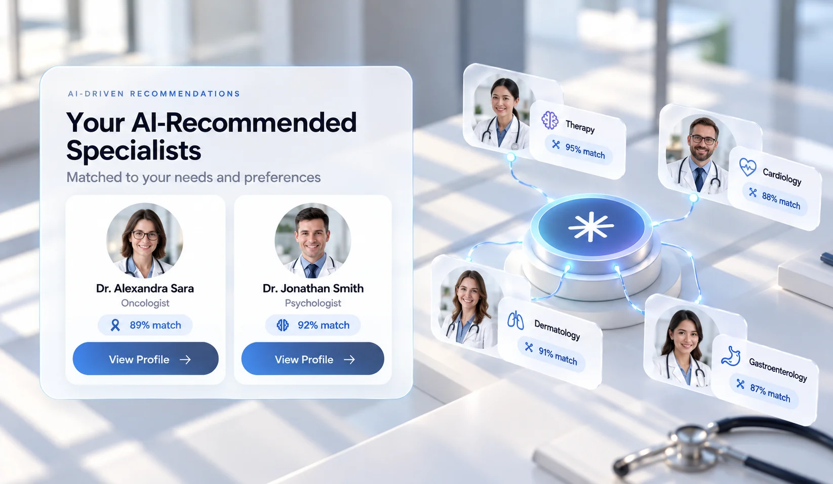 AI-Driven Recommendation System: Vector Embeddings for Intelligent Healthcare Matching