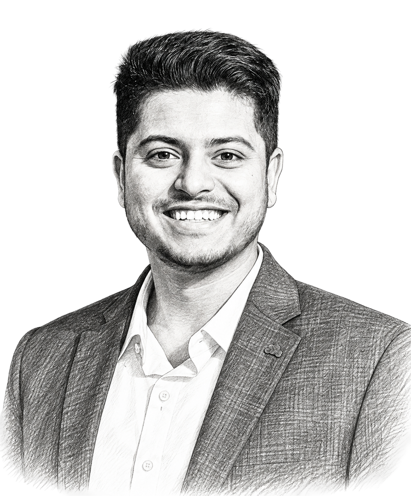 Illustrated portrait of Solehin Islam, Founder & CEO of TechCare